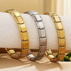 Wholesale Stainless Steel Geometric Square Chain Handmade Electroplated Unisex Bracelet