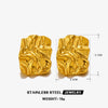 Wholesale Stainless Steel Geometric Square Earrings 18K Gold Plated Manual High Polished