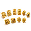Wholesale Stainless Steel Geometric Square Earrings 18K Gold Plated Manual High Polished