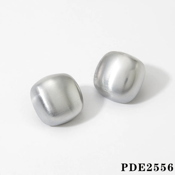 Wholesale Stainless Steel Geometric Square Earrings With Electroplating Unique Fashion Design For Women