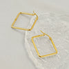 Wholesale Stainless Steel Geometric Square Electroplated Women's Earrings With Distinctive Light Luxury High End Sense