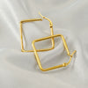 Wholesale Stainless Steel Geometric Square Electroplated Women's Earrings With Distinctive Light Luxury High End Sense