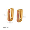 Wholesale Stainless Steel Geometric Square Electroplated Women's Earrings