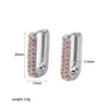 Wholesale Stainless Steel Geometric Square Electroplated Women's Earrings