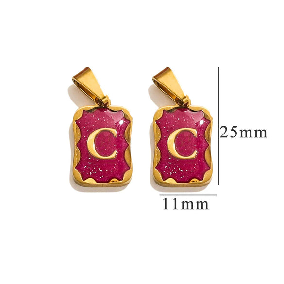 Wholesale Stainless Steel Geometric Square Pendant Necklace Electroplated Women's Niche Design Diy Accessories