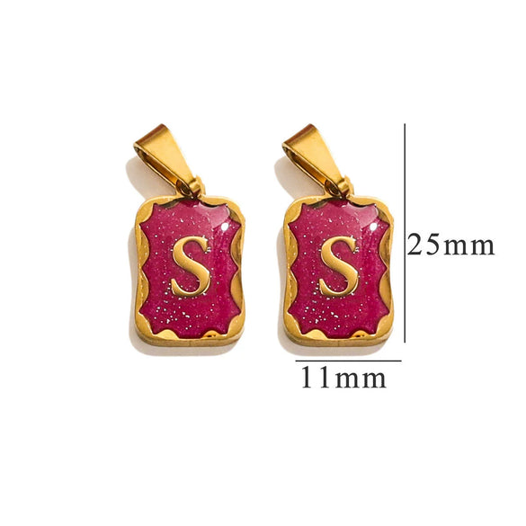 Wholesale Stainless Steel Geometric Square Pendant Necklace Electroplated Women's Niche Design Diy Accessories
