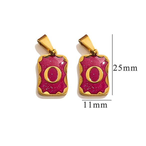 Wholesale Stainless Steel Geometric Square Pendant Necklace Electroplated Women's Niche Design Diy Accessories