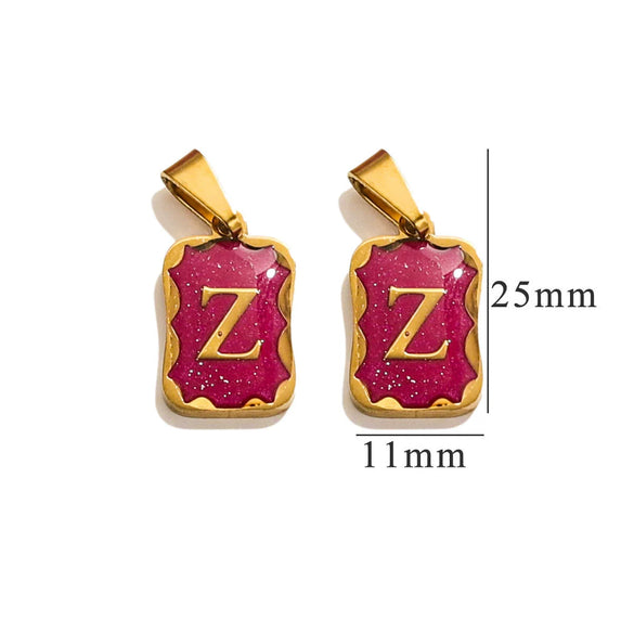 Wholesale Stainless Steel Geometric Square Pendant Necklace Electroplated Women's Niche Design Diy Accessories