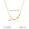 Wholesale Stainless Steel Geometric Square Pendant Necklace For Women Electroplated Titanium Steel Bone Chain