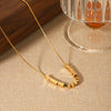 Wholesale Stainless Steel Geometric Square Pendant Necklace For Women Electroplated Titanium Steel Bone Chain