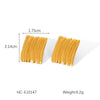 Wholesale Stainless Steel Geometric Square Pleated Electroplated Women's Earrings