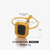 Wholesale Stainless Steel Geometric Square Ring For Women With Electroplating And Oil Dripping Design