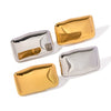 Wholesale Stainless Steel Geometric Square Stud Earrings For Women With Electroplating