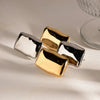 Wholesale Stainless Steel Geometric Square Stud Earrings For Women With Electroplating