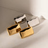 Wholesale Stainless Steel Geometric Square Stud Earrings For Women With Electroplating