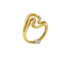 Wholesale Stainless Steel Geometric Sshaped Hollow Fashion Women's Opening Ring With Electroplating
