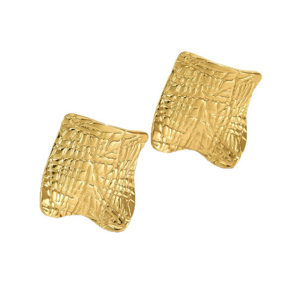 Wholesale Stainless Steel Geometric Stamped Earrings For Women