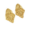 Wholesale Stainless Steel Geometric Stamped Pleated Earrings For Women Medieval Style