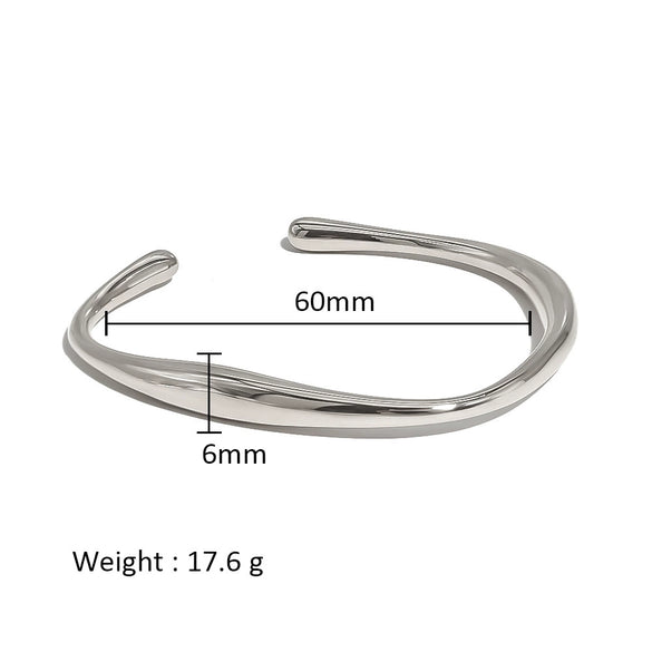 Wholesale Stainless Steel Geometric Star Flower Zircon Ladies Buckle Bracelet With 18K Plating