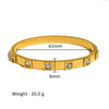 Wholesale Stainless Steel Geometric Star Flower Zircon Ladies Buckle Bracelet With 18K Plating