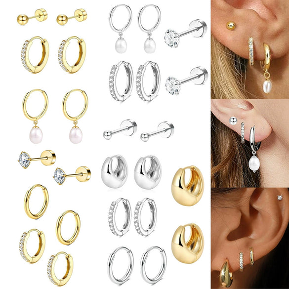 Wholesale Stainless Steel Geometric Star Shape Open Earrings Real Gold Electroplated For Women