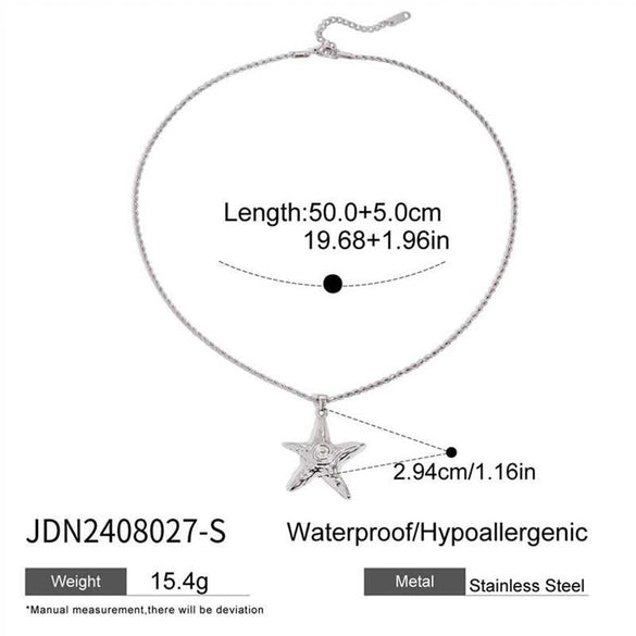 Wholesale Stainless Steel Geometric Star Twist Necklace For Women