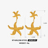 Wholesale Stainless Steel Geometric Starfish Earrings Electroplated For Women
