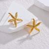 Wholesale Stainless Steel Geometric Starfish Earrings With Electroplating Fashion Ins Niche Style For Women