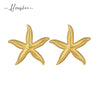 Wholesale Stainless Steel Geometric Starfish Earrings With Electroplating Fashion Ins Niche Style For Women