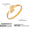 Wholesale Stainless Steel Geometric Starry Design Branchshaped Electroplated 18K Gold Clasp Bracelet Accessories