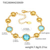 Wholesale Stainless Steel Geometric Stitching Electroplated Women's Jewelry Bracelet
