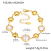 Wholesale Stainless Steel Geometric Stitching Electroplated Women's Jewelry Bracelet