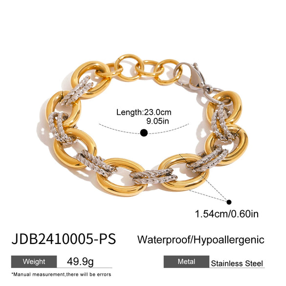Wholesale Stainless Steel Geometric Style Bracelet With Electroplating For Women