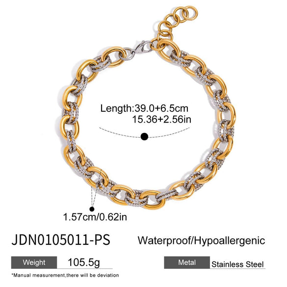 Wholesale Stainless Steel Geometric Style Bracelet With Electroplating For Women