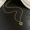 Wholesale Stainless Steel Geometric Style Diamond Pendant Necklace For Female