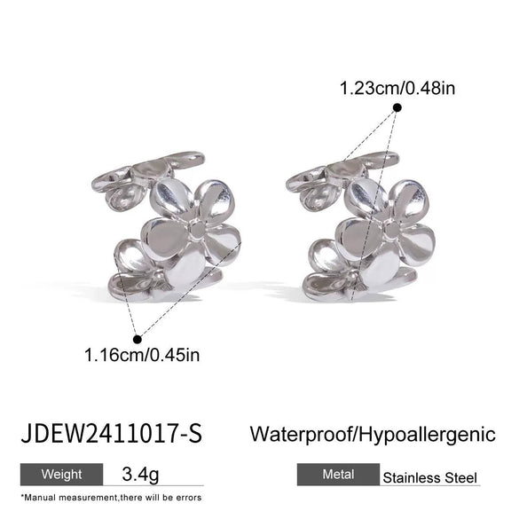 Wholesale Stainless Steel Geometric Style Ear Clip Jewelry With Electroplating