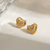 Wholesale Stainless Steel Geometric Style Electroplated Chain Earrings For Women
