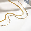 Wholesale Stainless Steel Geometric Style Electroplated Chain Necklace For Women