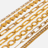 Wholesale Stainless Steel Geometric Style Electroplated Hollow Paperclip Bracelet Jewelry