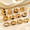 Wholesale Stainless Steel Geometric Style Electroplated Ring For Lady And Unisex