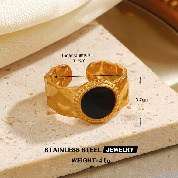 Wholesale Stainless Steel Geometric Style Electroplated Ring For Lady And Unisex