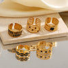 Wholesale Stainless Steel Geometric Style Electroplated Ring For Lady And Unisex