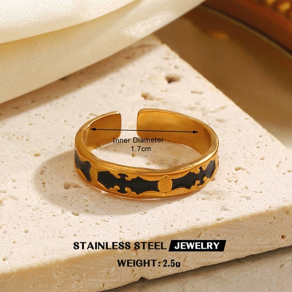Wholesale Stainless Steel Geometric Style Electroplated Ring For Lady And Unisex