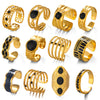 Wholesale Stainless Steel Geometric Style Electroplated Ring For Lady And Unisex