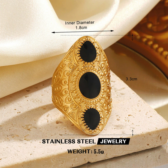 Wholesale Stainless Steel Geometric Style Electroplated Ring For Lady And Unisex