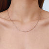 Wholesale Stainless Steel Geometric Style Electroplated Round Snake Bone Clip Bead Chain Necklace For Women