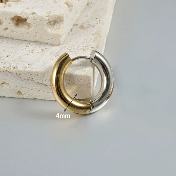 Wholesale Stainless Steel Geometric Style Electroplated Unisex Earrings