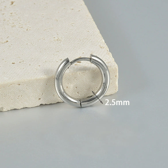 Wholesale Stainless Steel Geometric Style Electroplated Unisex Earrings