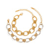 Wholesale Stainless Steel Geometric Style Electroplated Women's Chain Bracelet Jewelry