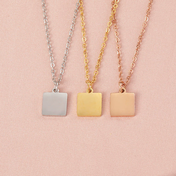 Wholesale Stainless Steel Geometric Style Electroplated Women's Clavicle Necklace